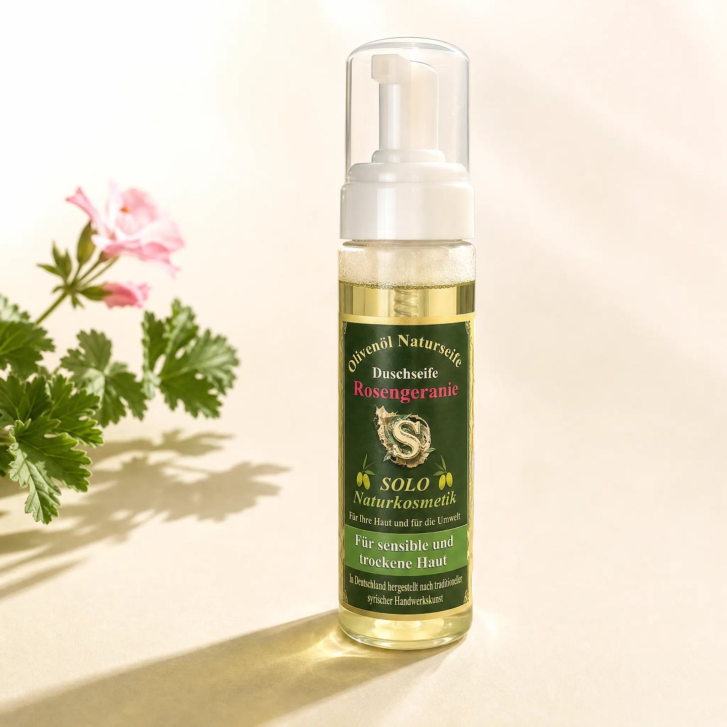 Duschseife Rose im Schaumspender, 220 ml