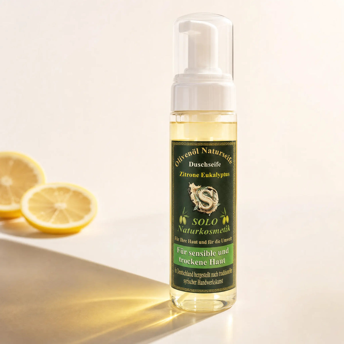 Duschseife Zitrone im Schaumspender, 220 ml