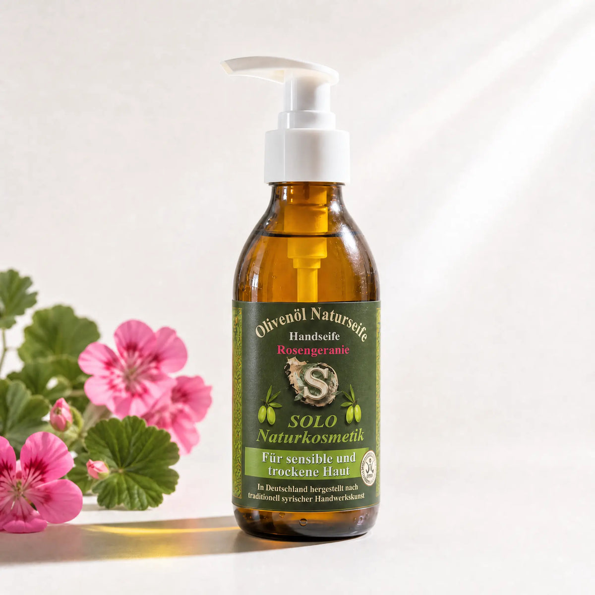 Flüssigseife Rose im Spender, 250 ml